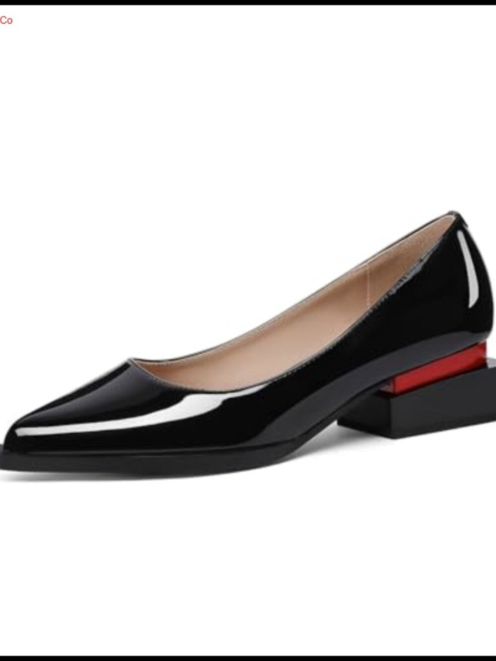 Womens Chunky Heel Pumps Pointed Toe Dress Shoes with Arch Support
